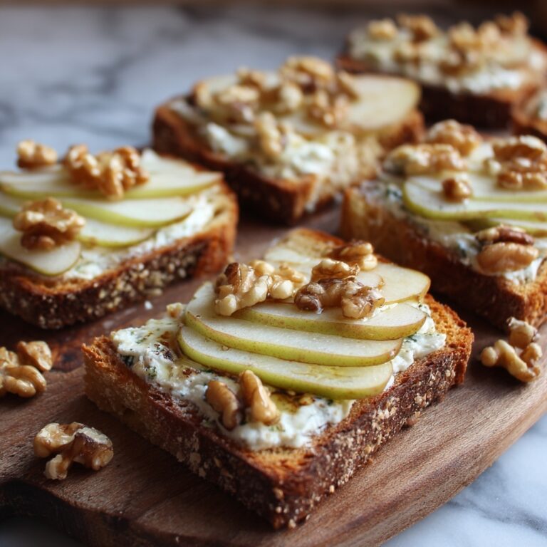 Spiced Pear & Goat Cheese Crostini Recipe