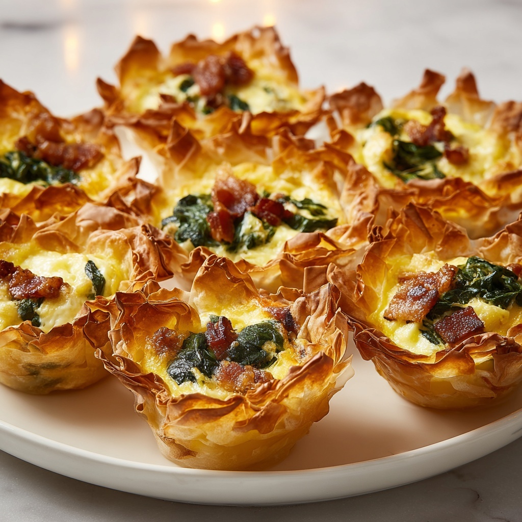 Mini Quiche Cups: Easy Egg Bites in Phyllo or Puff Pastry Recipe - Recipe Image