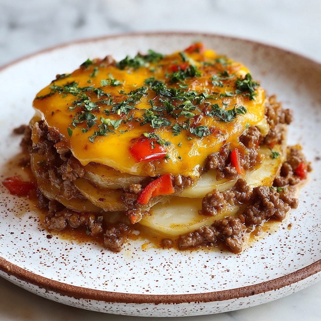 Hobo Casserole with Ground Beef and Potatoes Recipe - Recipe Image