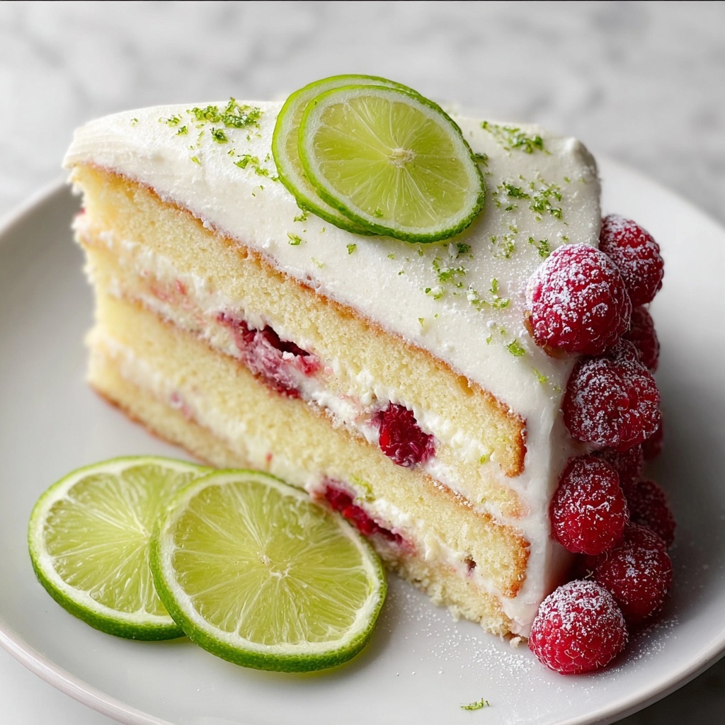 Raspberry Key Lime Cake Recipe - Recipe Image