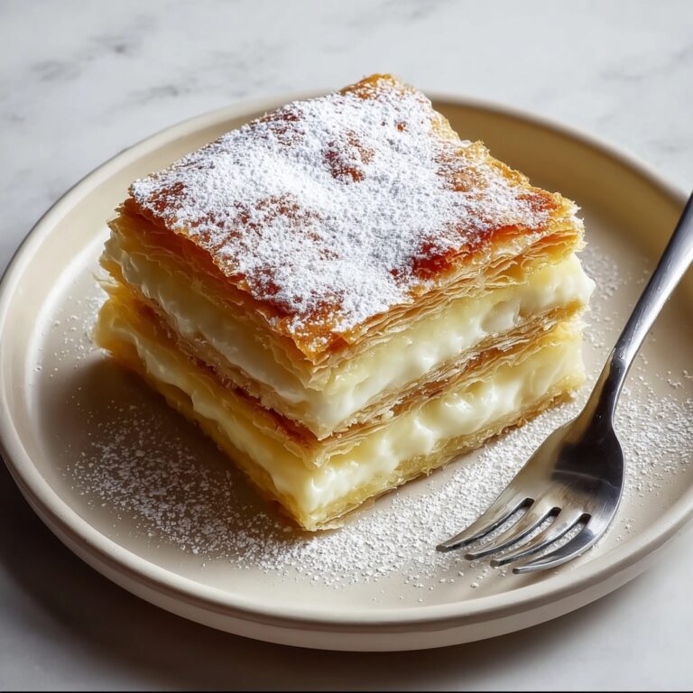 Vanilla Custard Cream Squares with Flaky Puff Pastry Recipe