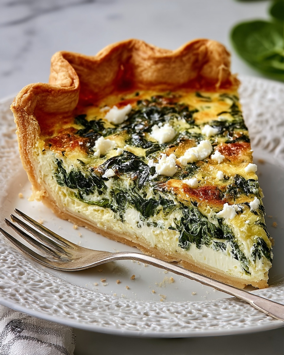 Spinach Feta and Mozzarella Quiche Recipe - Recipe Image