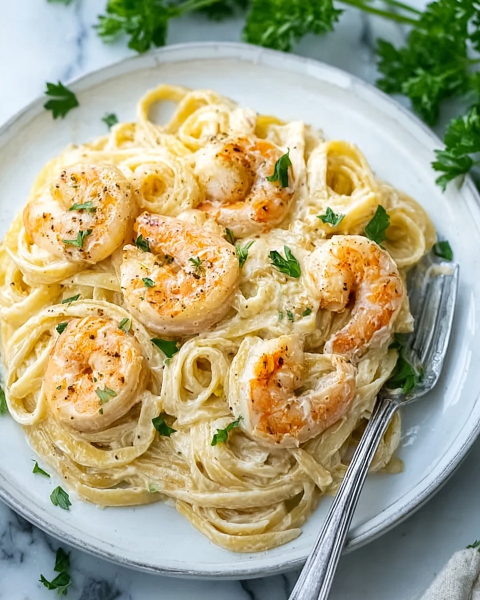 Shrimp Fettuccine Alfredo Recipe - Recipe Image