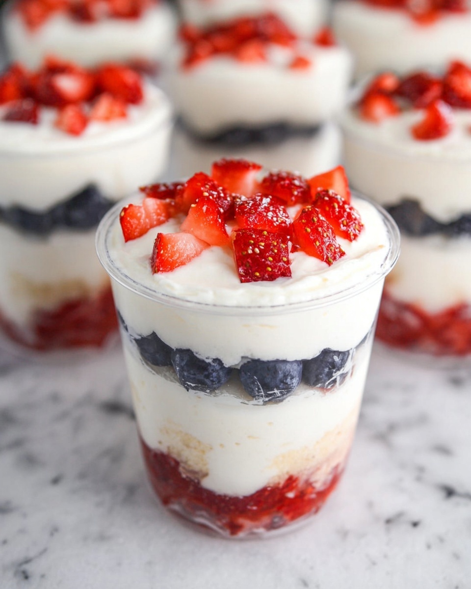 Red White and Blue Mini Trifles Recipe - Recipe Image