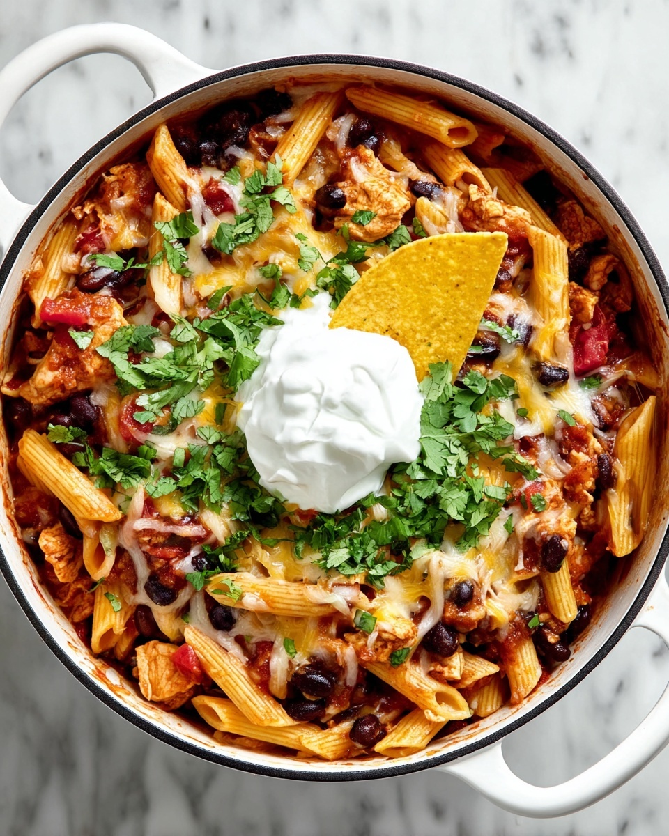 Cheesy Chicken Taco Pasta One-Pot Delight Recipe - Recipe Image