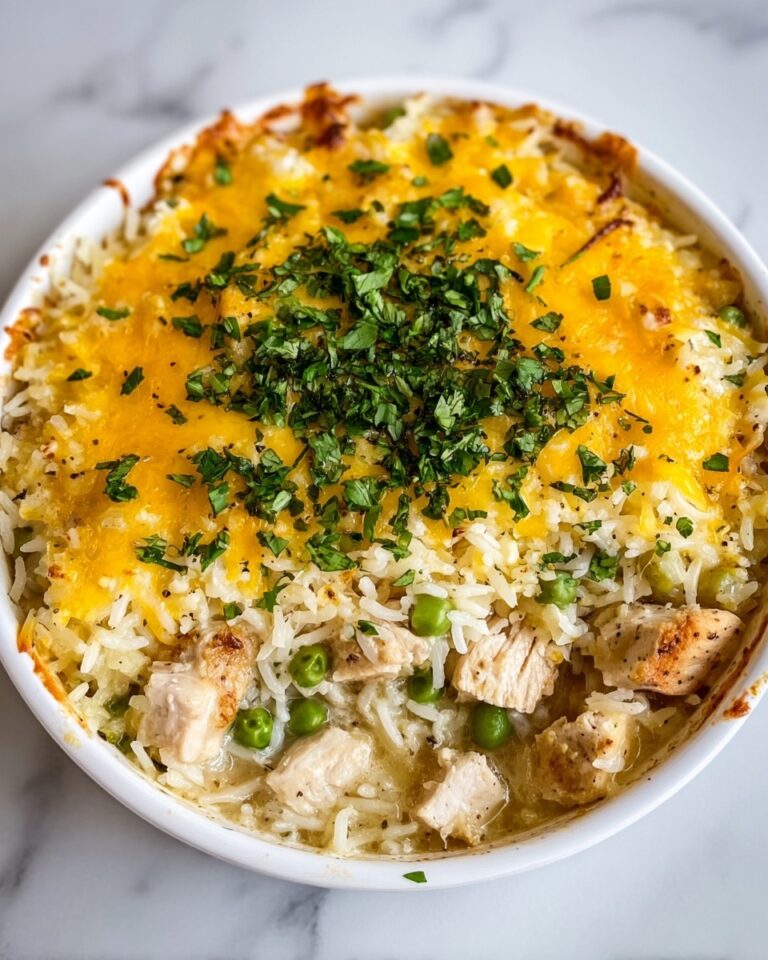 Cheesy Chicken and Rice Casserole Made From Scratch Recipe