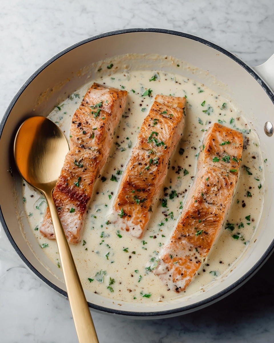 Creamy Garlic Salmon Recipe - Recipe Image