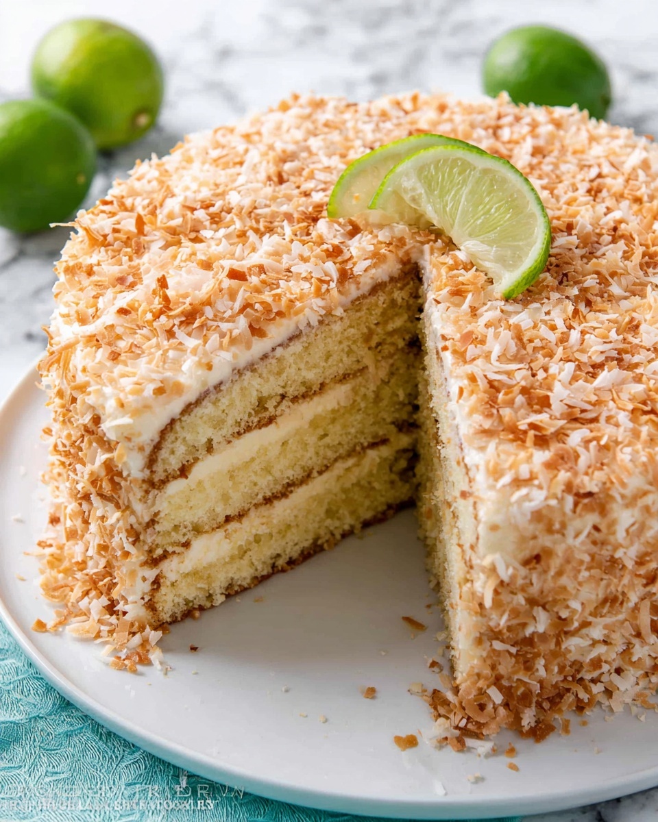 Key Lime Coconut Cake Recipe - Recipe Image