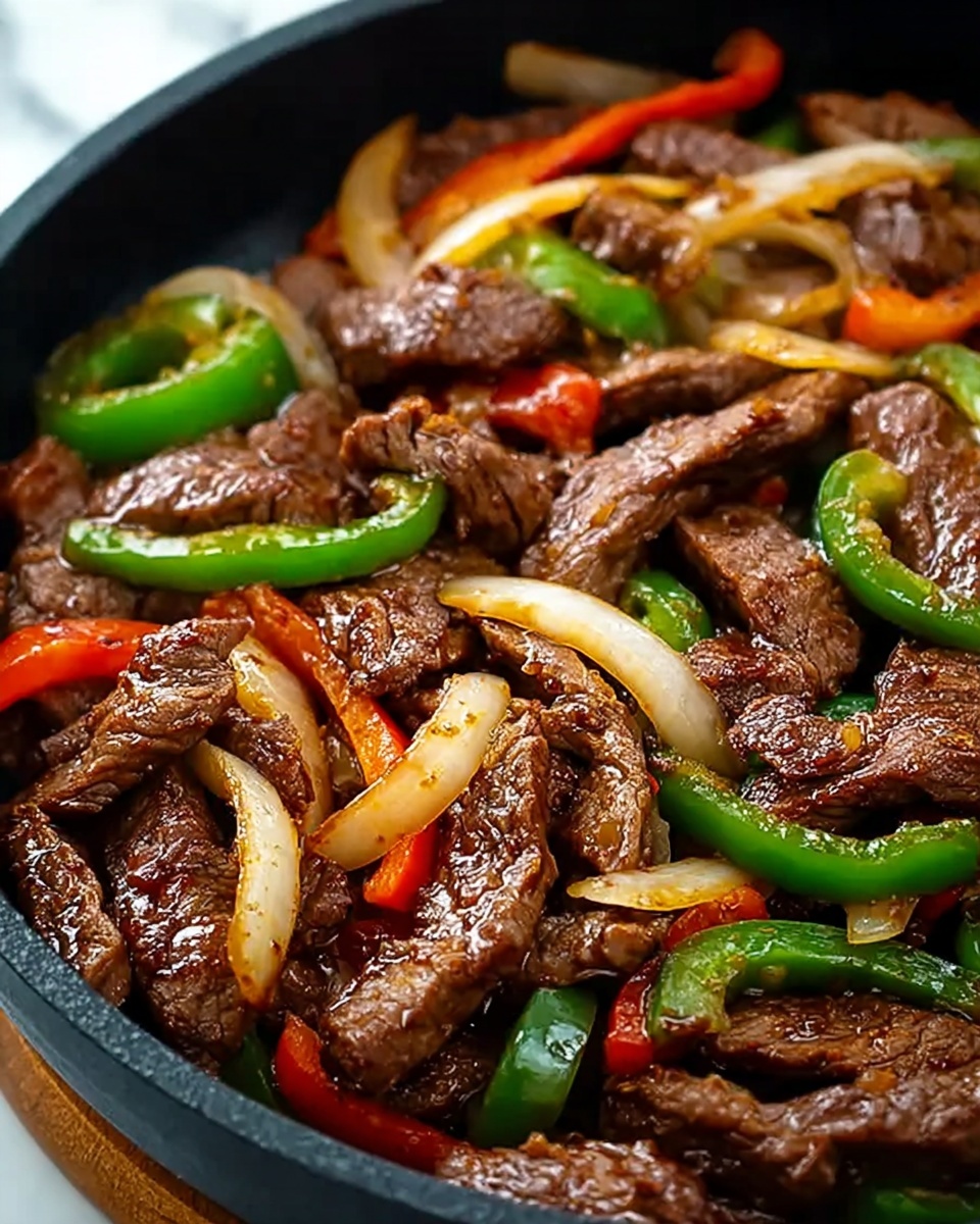 Flavor-Packed Chinese Pepper Steak with Onions Recipe - Recipe Image