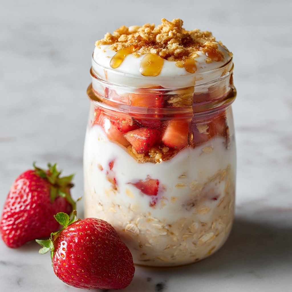 Strawberry Shortcake Overnight Oats Recipe - Recipe Image