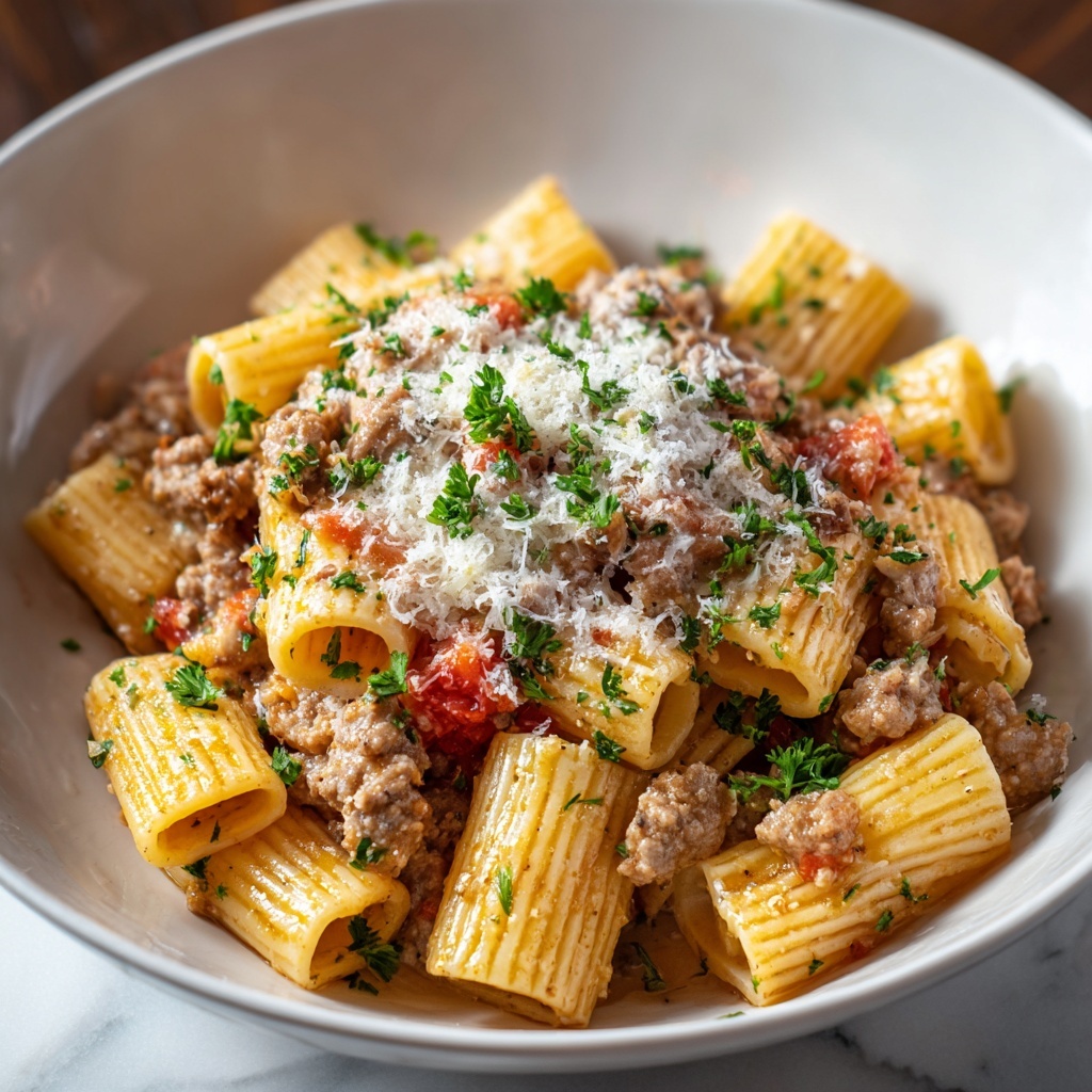 Sweet Italian Sausage Rigatoni Recipe - Recipe Image