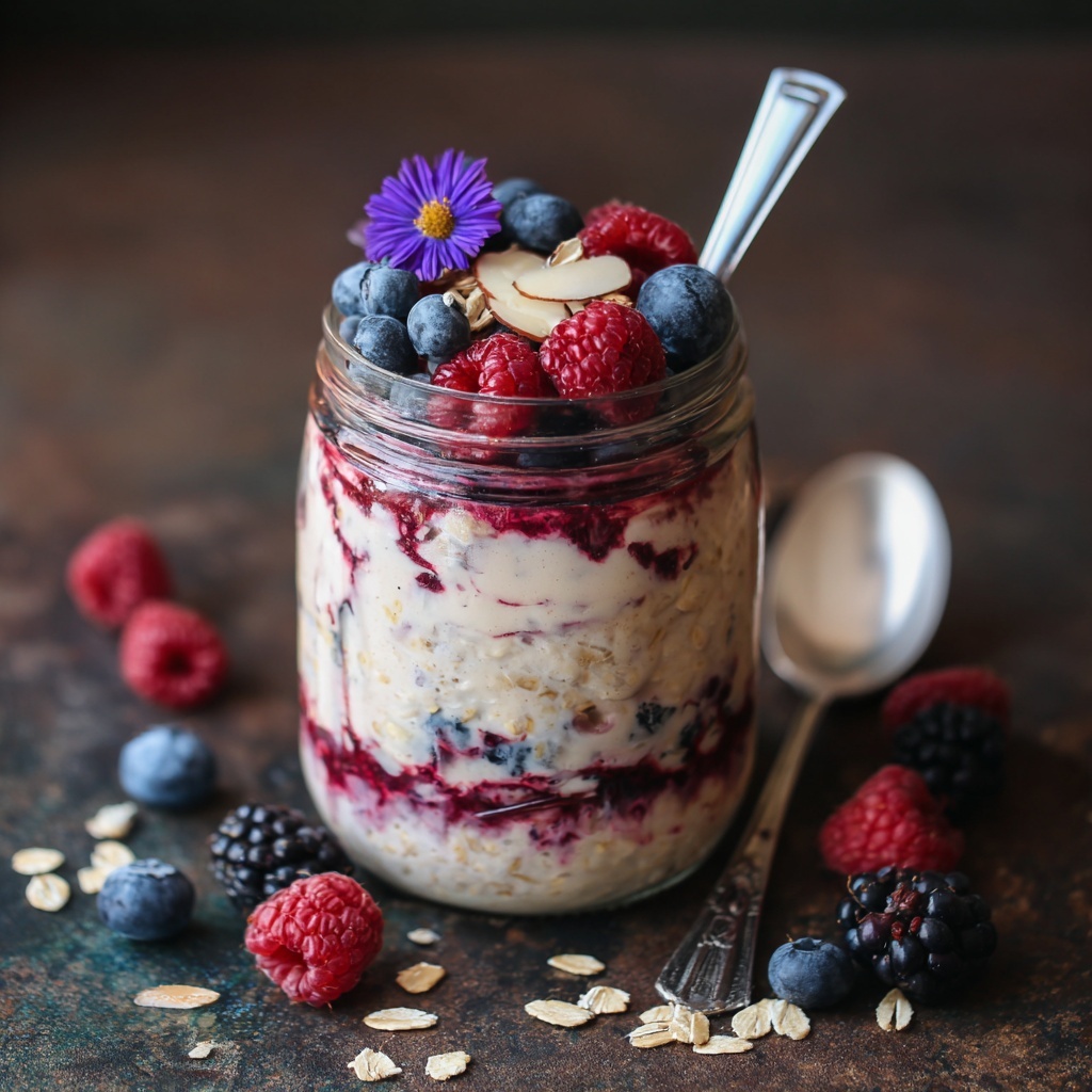 Berry Vanilla Overnight Oats Recipe - Recipe Image