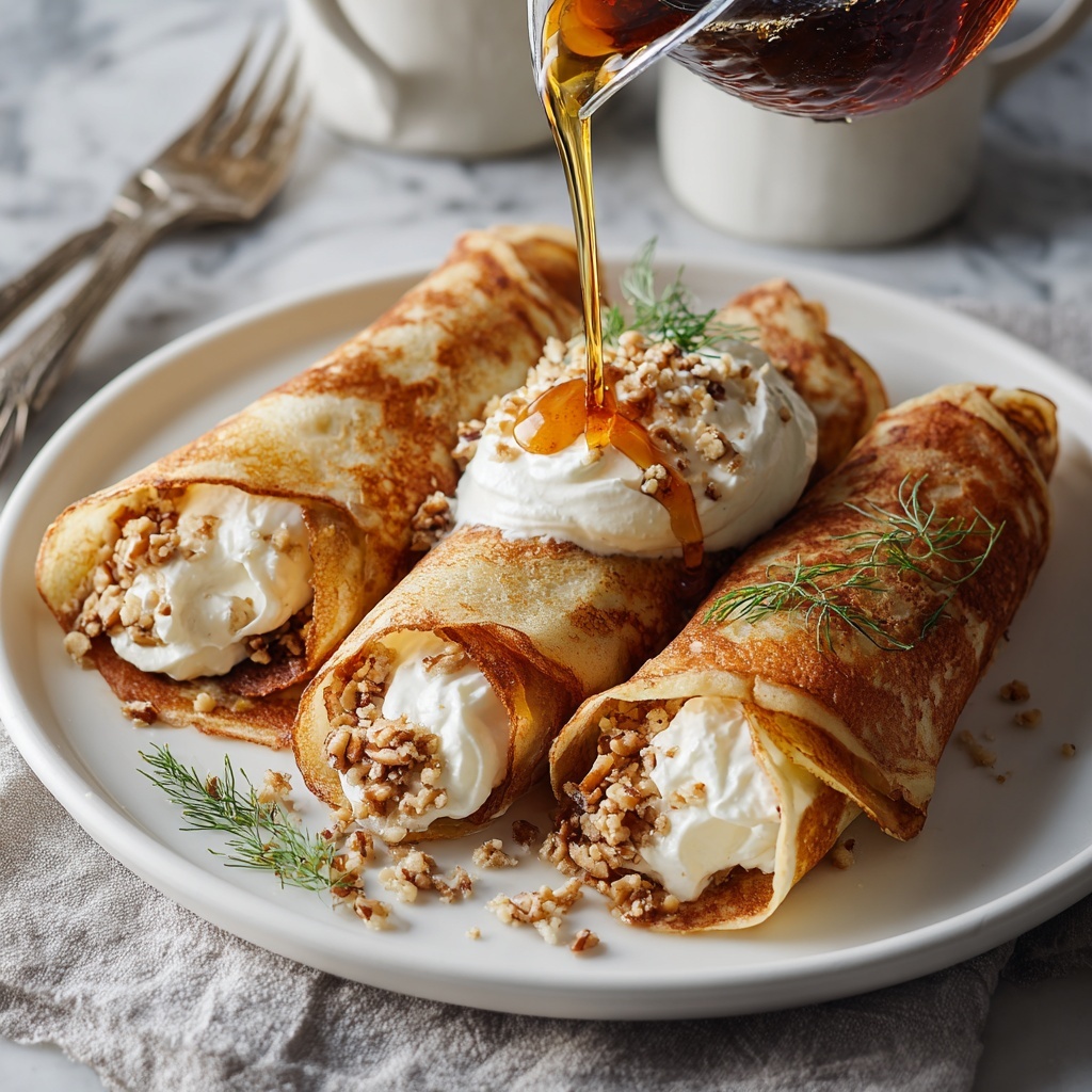 Pumpkin Spice Crêpes with Mascarpone and Gingersnaps Recipe - Recipe Image