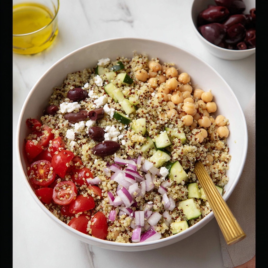 Greek Quinoa Chickpea Salad Recipe - Recipe Image