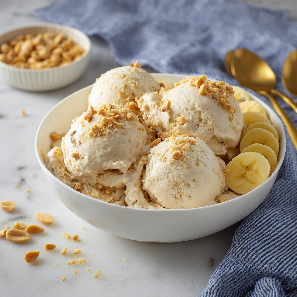 Creamy Cottage Cheese Ice Cream with Peanut Butter Swirls Recipe - Recipe Image