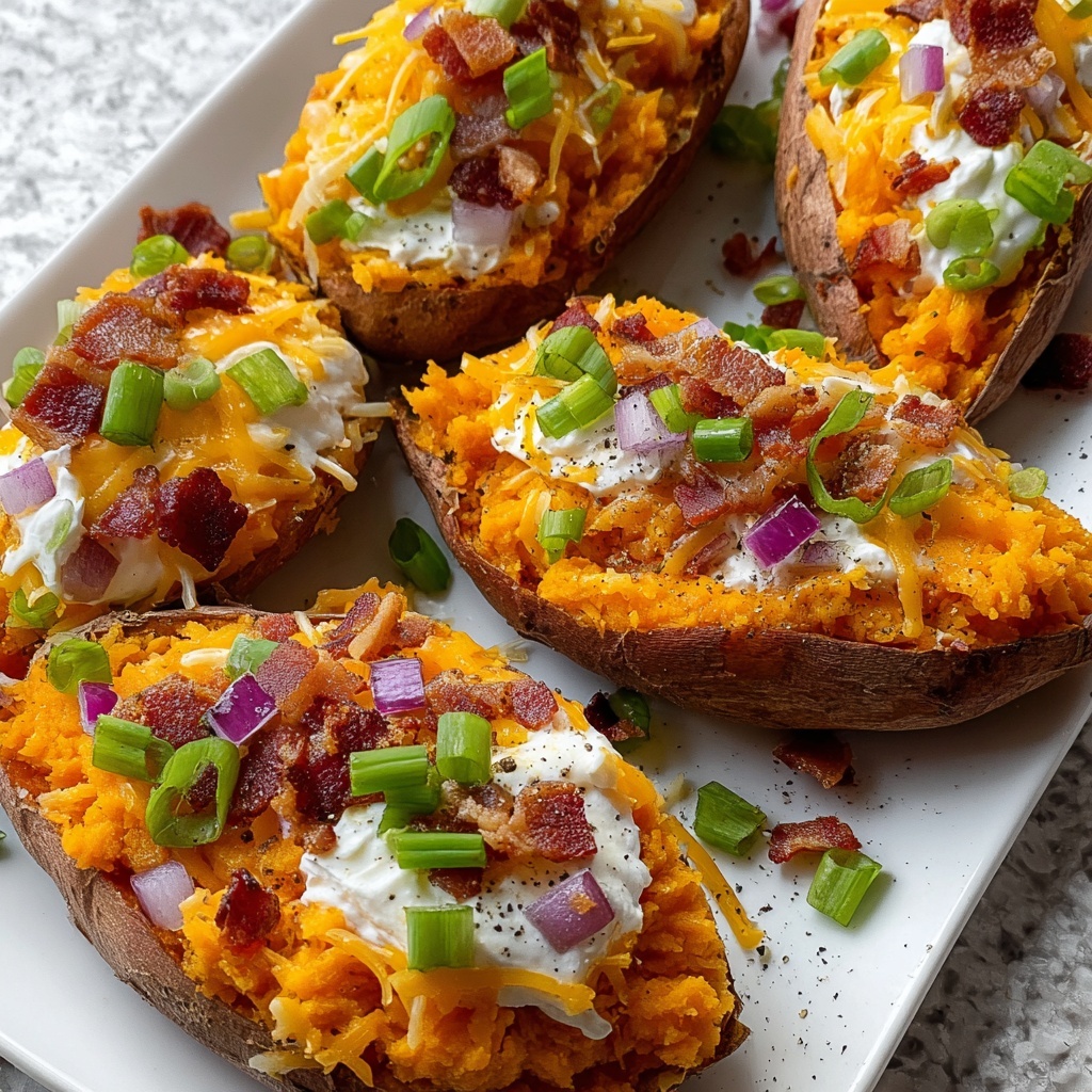 Twice Baked Sweet Potatoes Recipe - Recipe Image