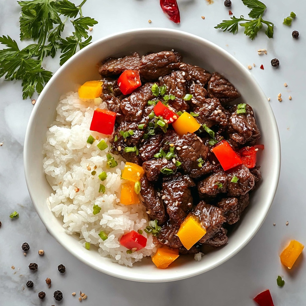 Beef and Pepper Rice Bowl Recipe - Recipe Image