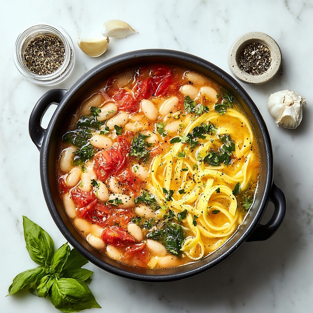 Hearty Italian White Bean Soup with Pasta Recipe - Recipe Image