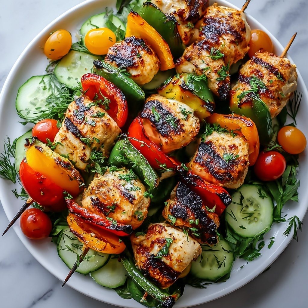 BBQ Chicken Skewer Salad Recipe - Recipe Image