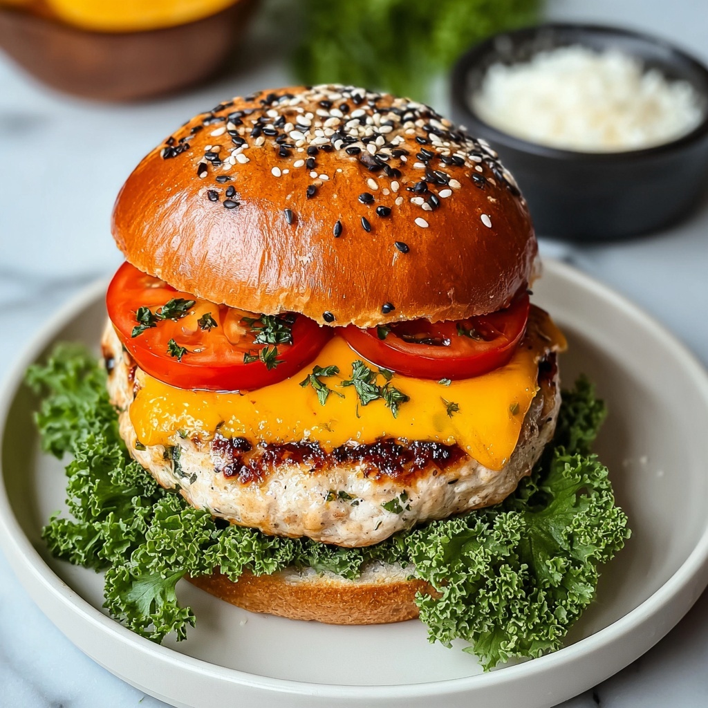 Cheddar Ranch Chicken Burgers Recipe - Recipe Image