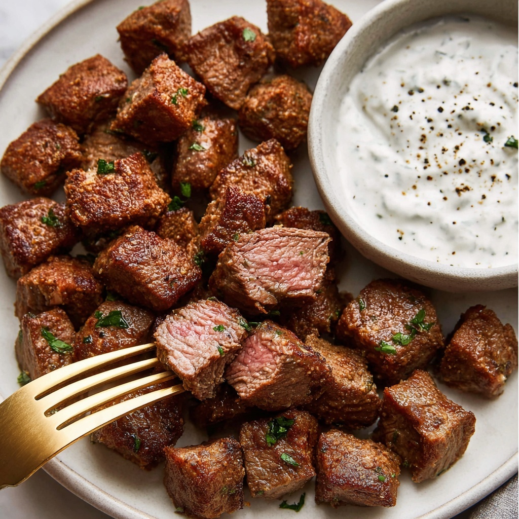Air Fryer Steak Bites Recipe - Recipe Image