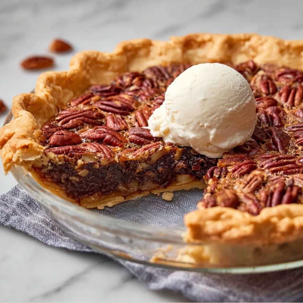 Chocolate Pecan Pie with Bourbon and Chocolate Chips Recipe - Recipe Image