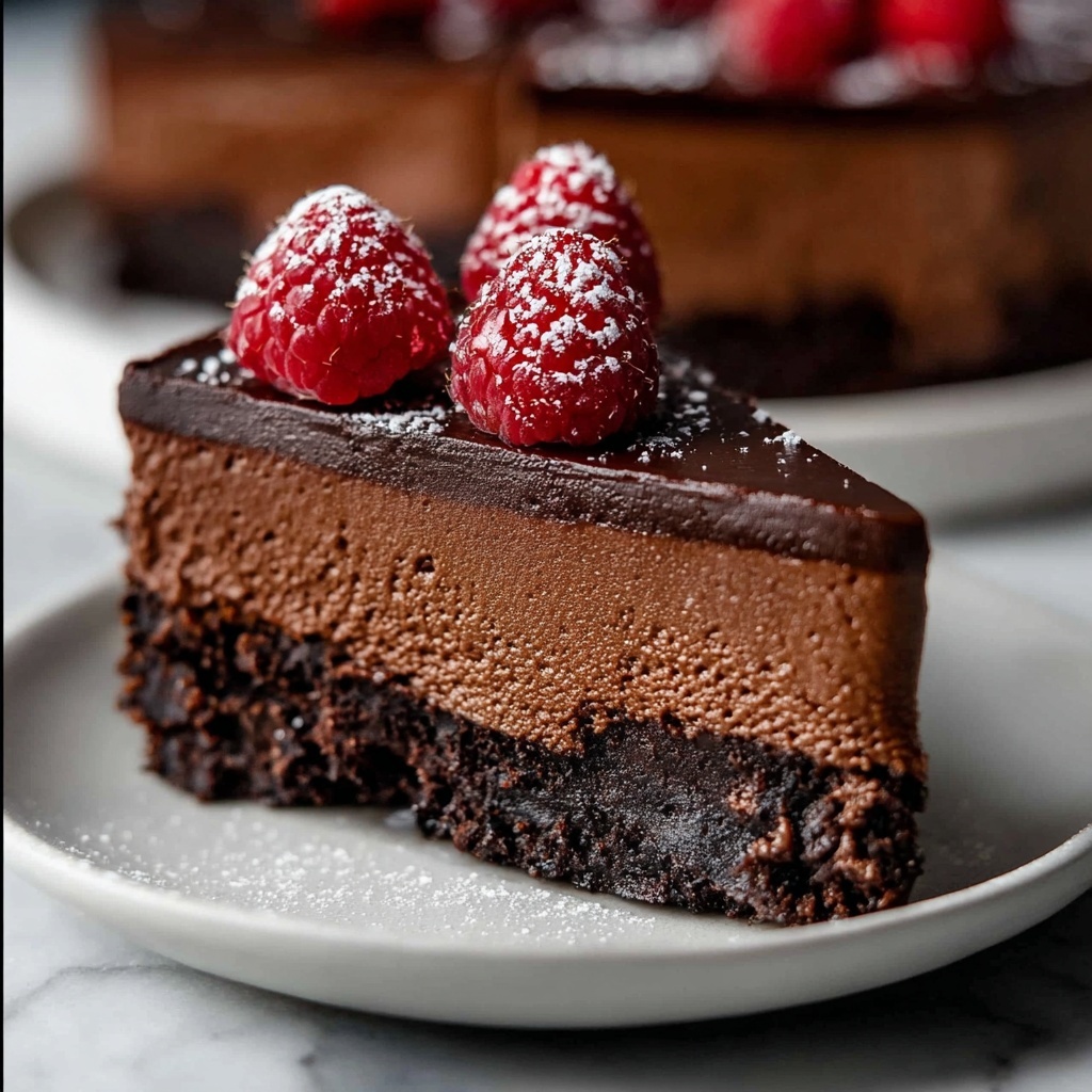 Chocolate Custard Cake with Oreo Crust and Chantilly Cream Recipe - Recipe Image