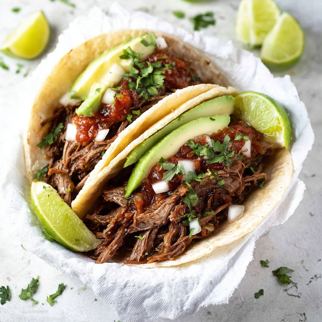 Pork Carnitas Tacos with Spicy Tomato Salsa and Fresh Toppings Recipe - Recipe Image