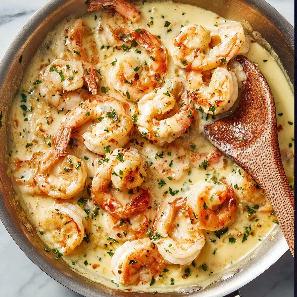 Creamy Garlic Prawns (Shrimp) Recipe - Recipe Image
