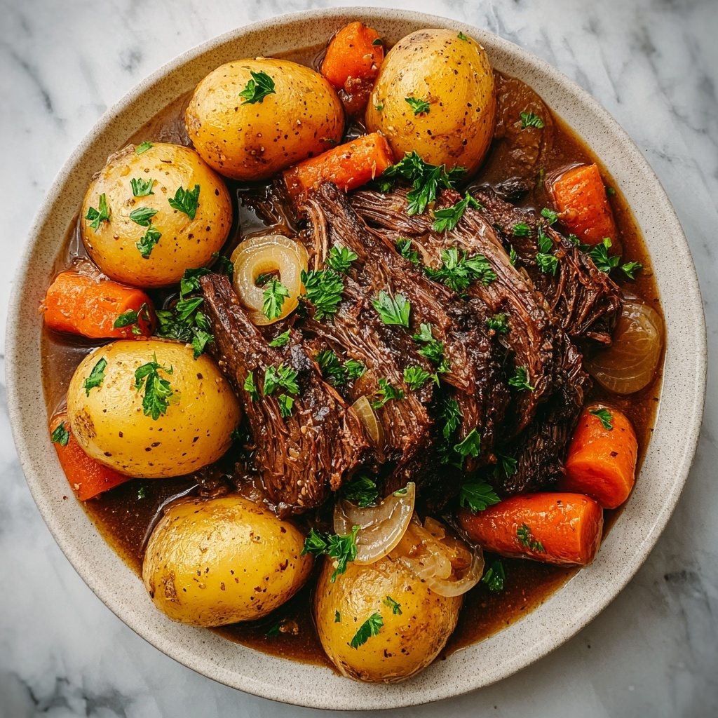 Savory French Onion Pot Roast Recipe - Recipe Image