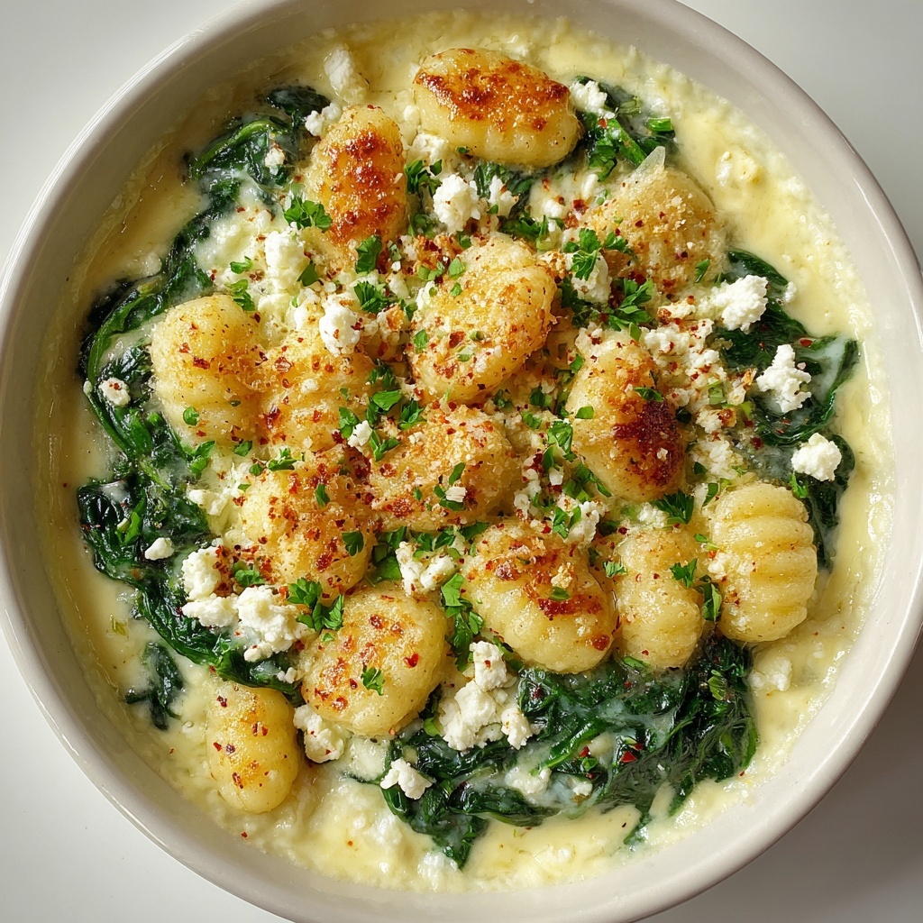 Creamy Gnocchi with Spinach and Feta Recipe - Recipe Image