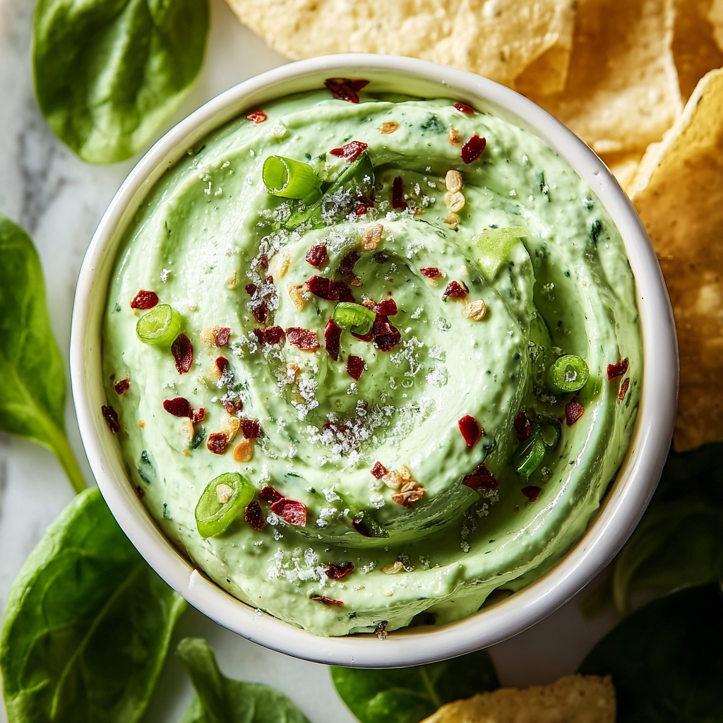 Creamy Spinach Avocado Grinch Dip Recipe - Recipe Image