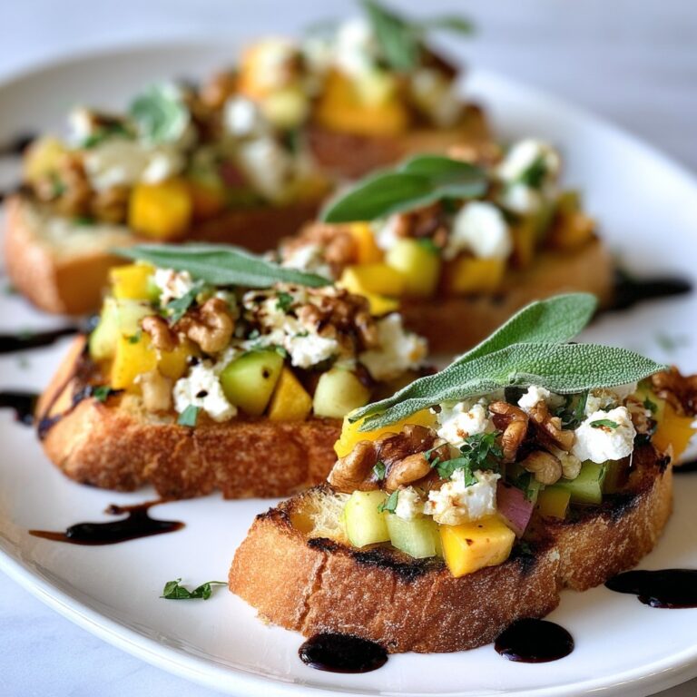 Fall Bruschetta with Butternut Squash, Apples, and Goat Cheese Recipe