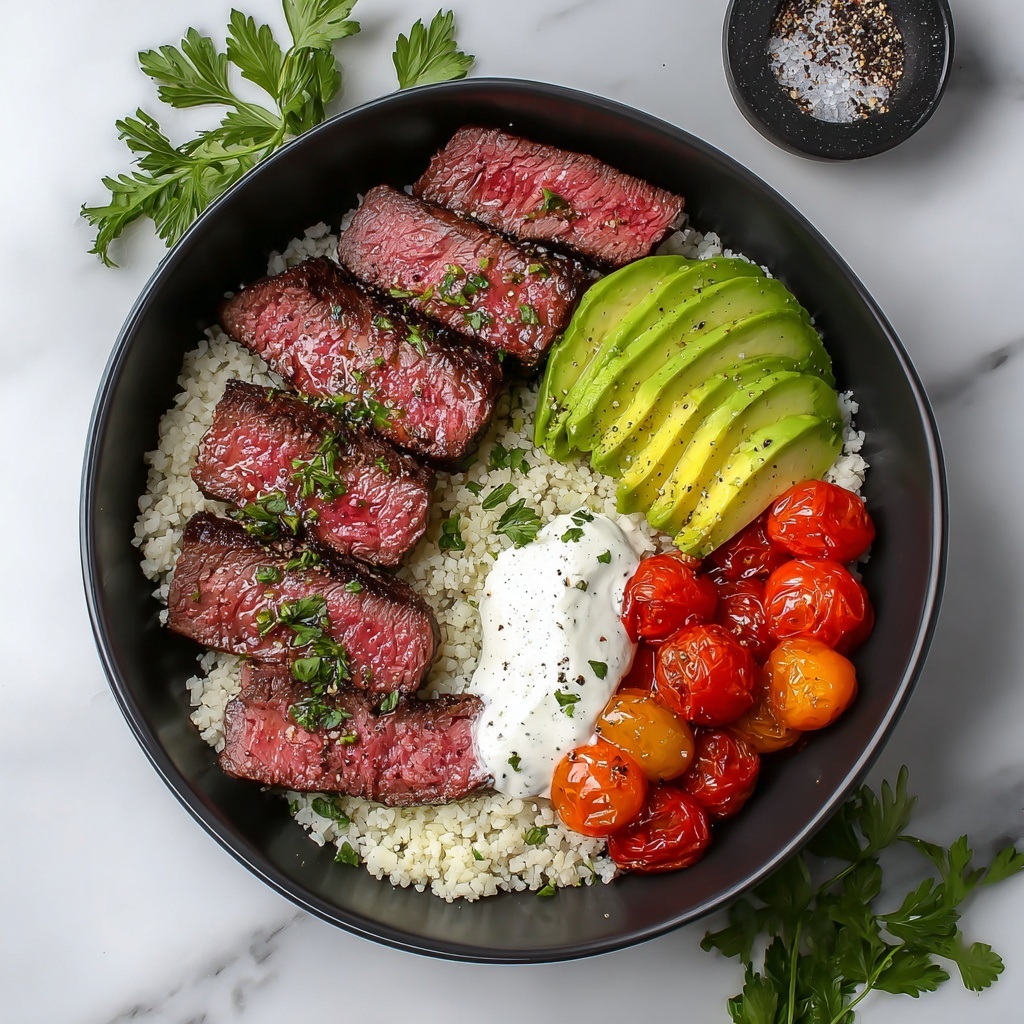 High Protein Steak Fajita Bowl Recipe - Recipe Image