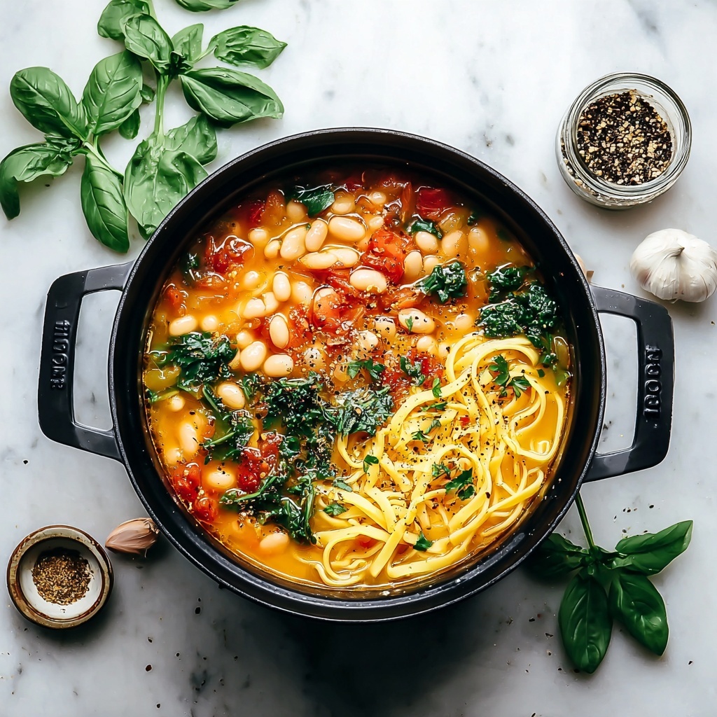 Hearty Italian White Bean Soup with Pasta Recipe - Recipe Image