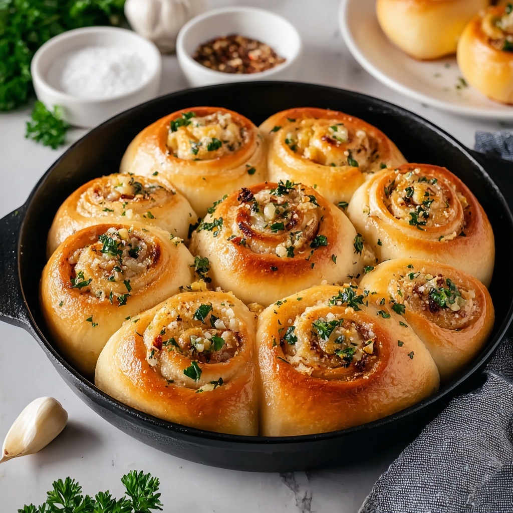 Garlic Swirl Rolls Recipe - Recipe Image