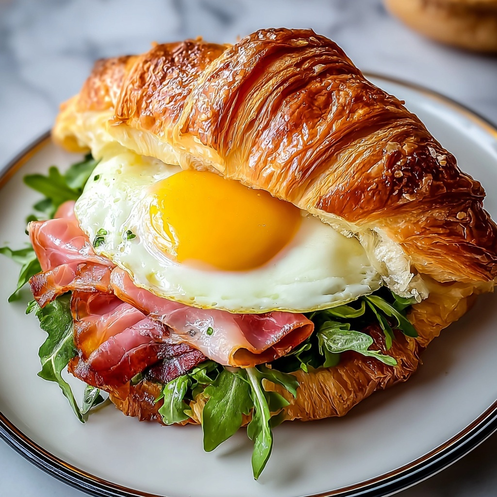 Breakfast Croissant Sandwich Recipe - Recipe Image