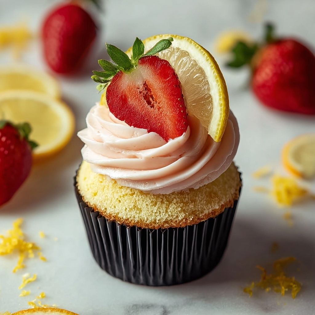 Strawberry Lemonade Cupcakes Recipe - Recipe Image