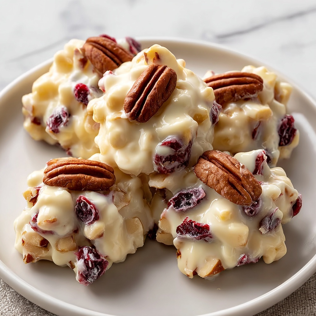 White Chocolate Cranberry Pecan Clusters Recipe - Recipe Image