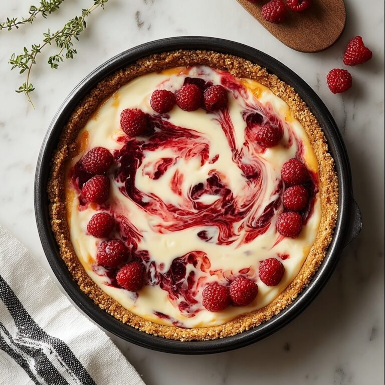 White Chocolate Raspberry Swirl Cheesecake Recipe