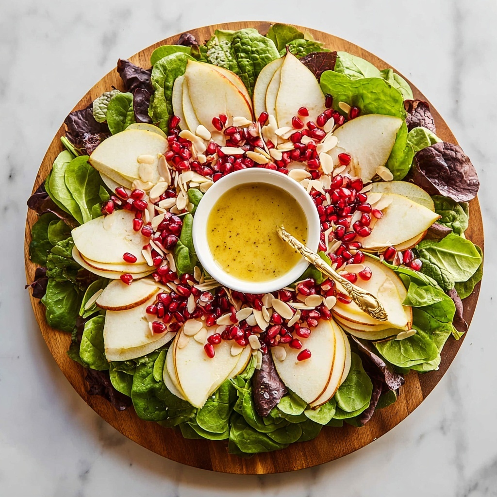 Christmas Salad with Pears, Pomegranate, and Almonds Recipe - Recipe Image