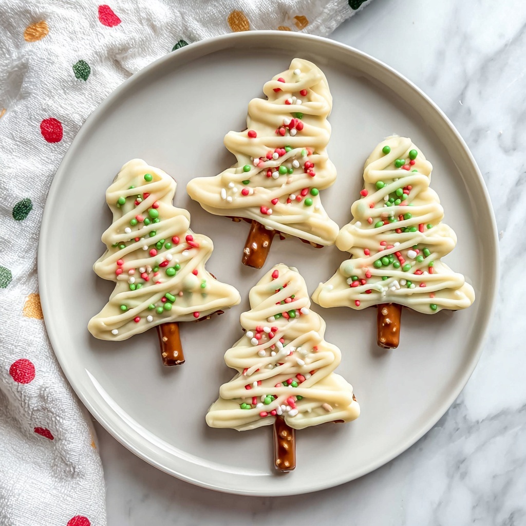 White Chocolate Christmas Trees Recipe - Recipe Image