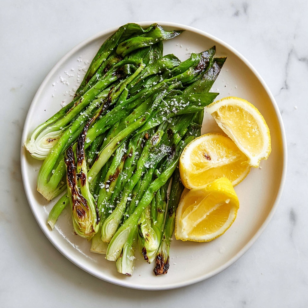 Grilled Scallions with Lemon and Olive Oil Recipe - Recipe Image