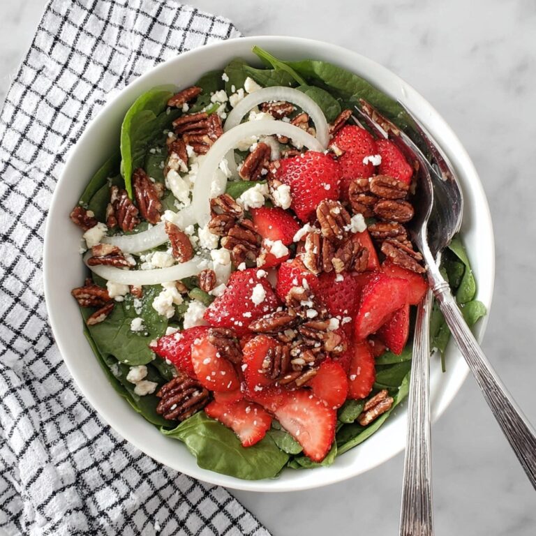 Strawberry Spinach Salad with Toasted Pecans, Feta, and Fresh Mint Recipe