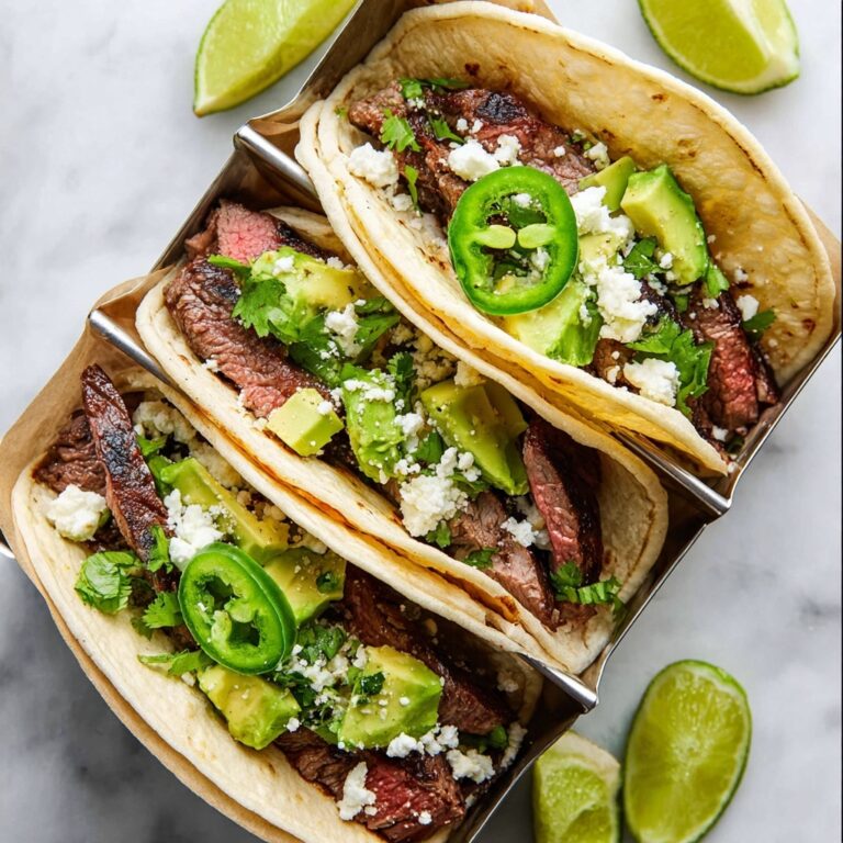 Skirt Steak Tacos with Avocado, Cilantro, and Lime Recipe