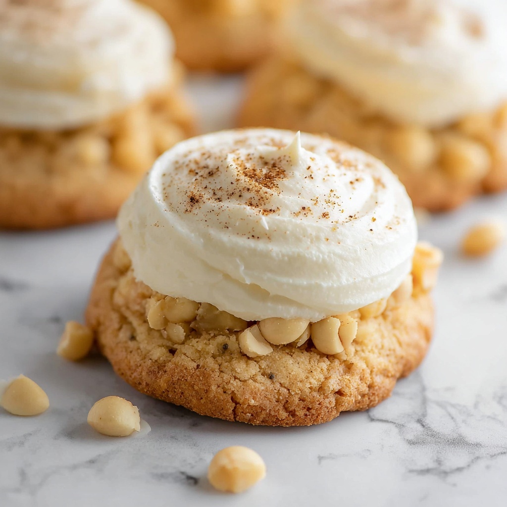 Macadamia Nut Cookies with Cream Cheese Frosting Recipe - Recipe Image