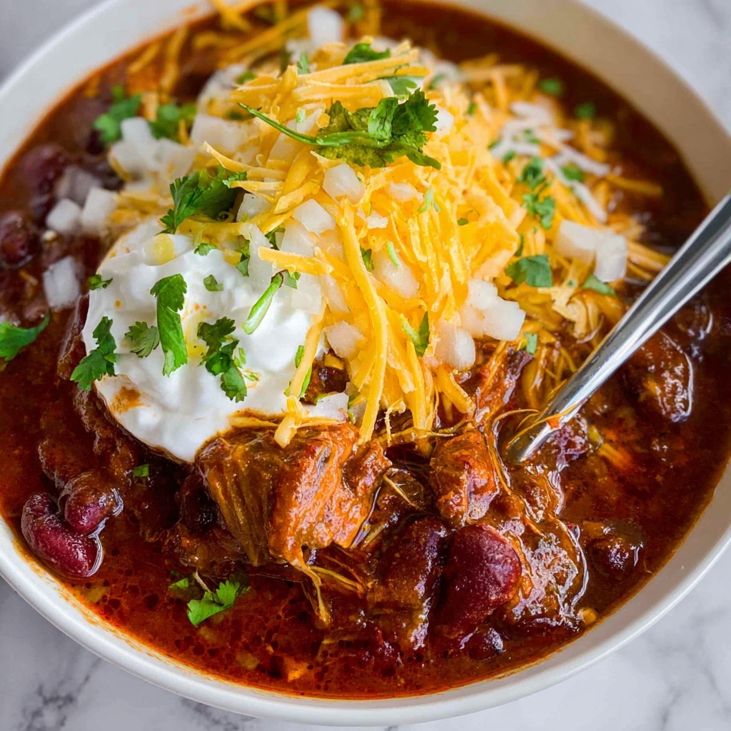 Best Slow-Cooked Beef Chili with Beans and Spices Recipe - Recipe Image