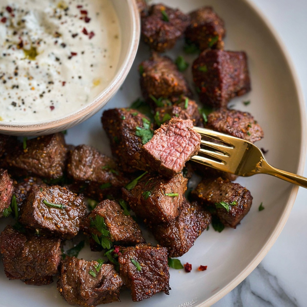 Air Fryer Steak Bites Recipe - Recipe Image