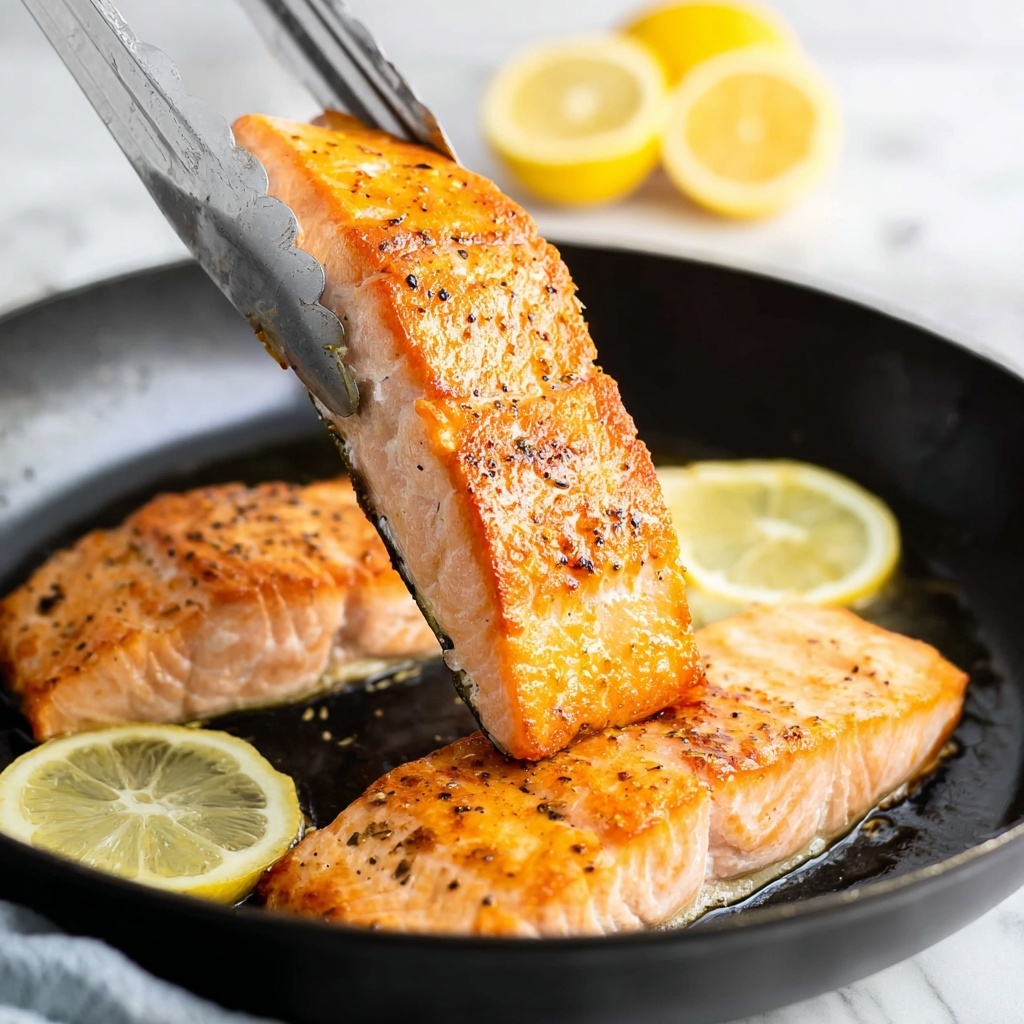 Pan Seared Salmon with Garlic, Capers, and Lemon Recipe - Recipe Image