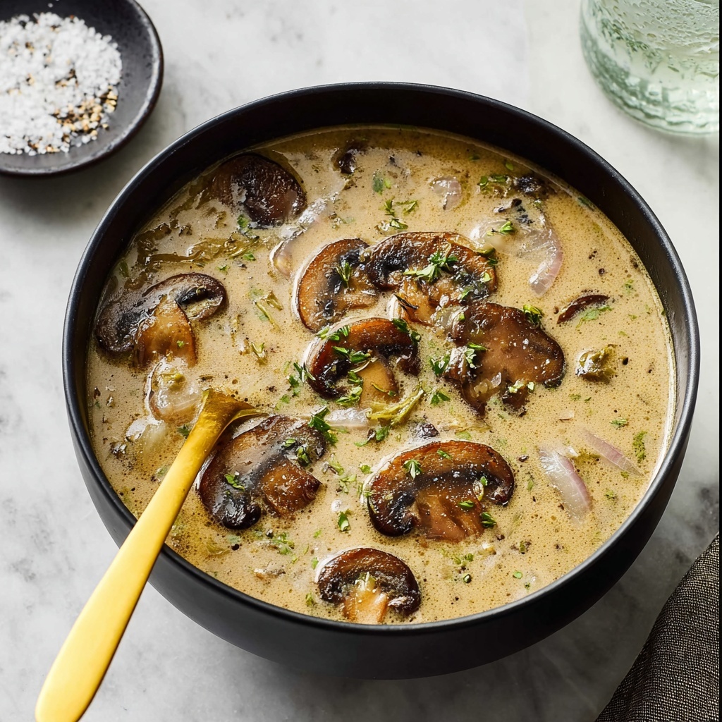 Creamy Baby Bella Mushroom Soup Recipe - Recipe Image